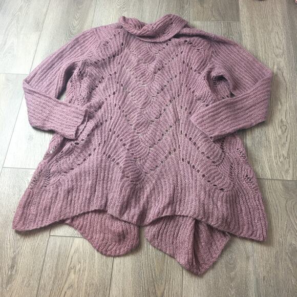 Soft Surroundings Cardigan Mauve Dusty Purple Open Sweater XLP - Picture 6 of 7